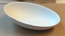 Oval Bagasse shape tray white